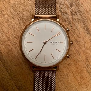 Skagen hybrid smartwatch rose gold stainless steel